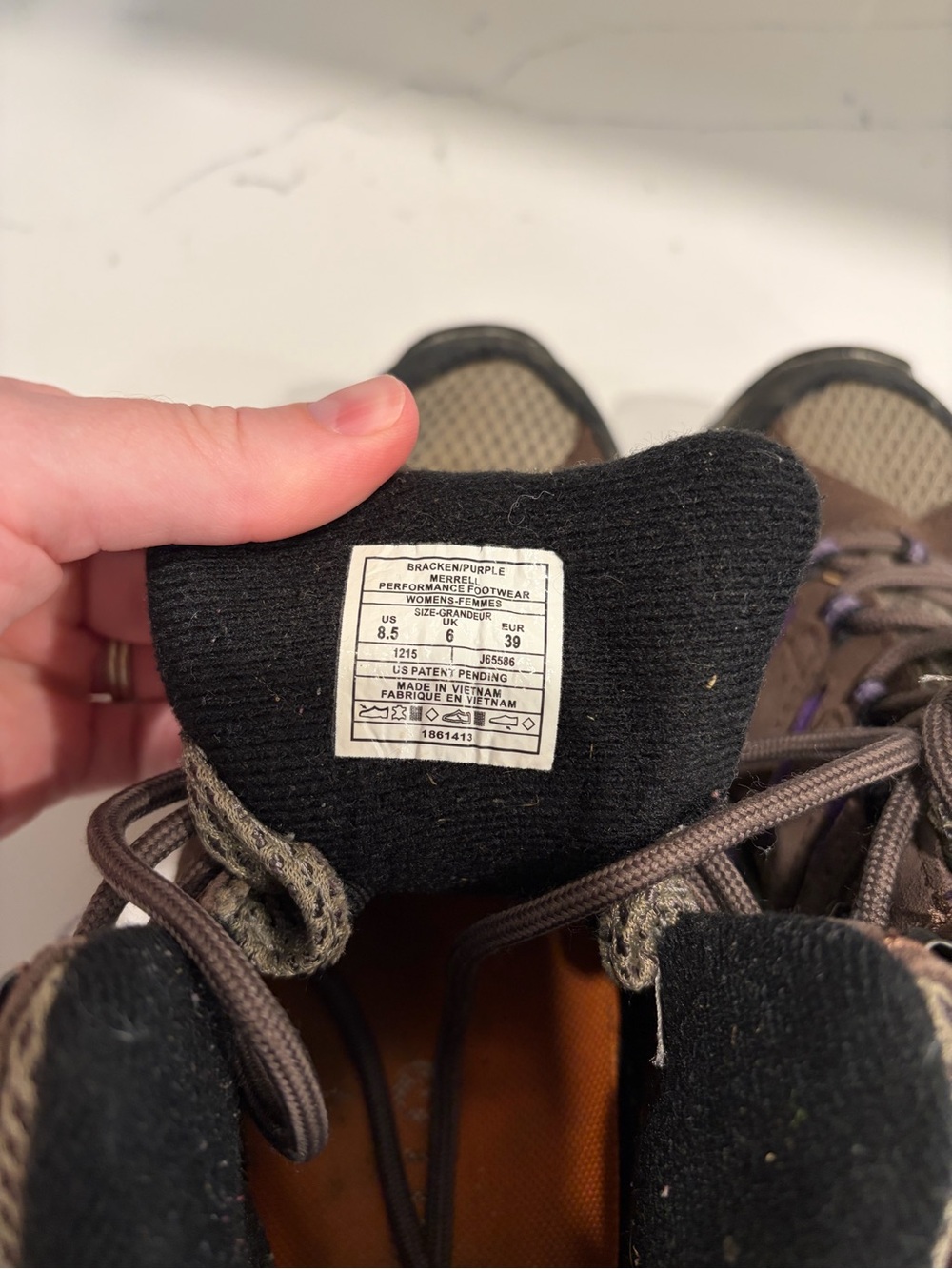 Merrell Brown and Purple Women's Hiking Boots - Picture 3 of 5